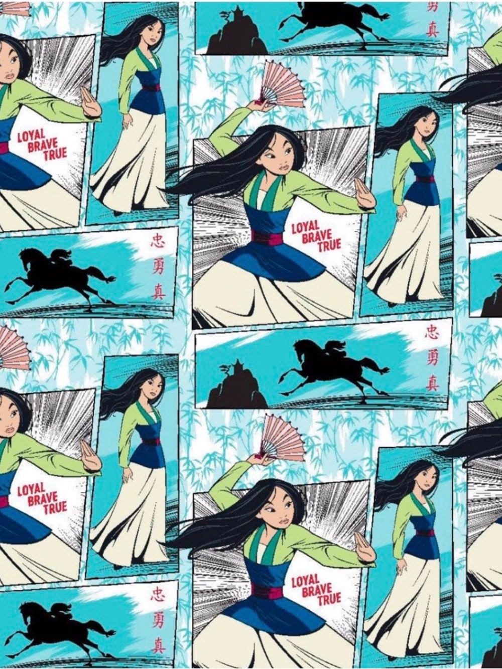 Disney Mulan | 100% Cotton Fabric ~ | 1 yard.